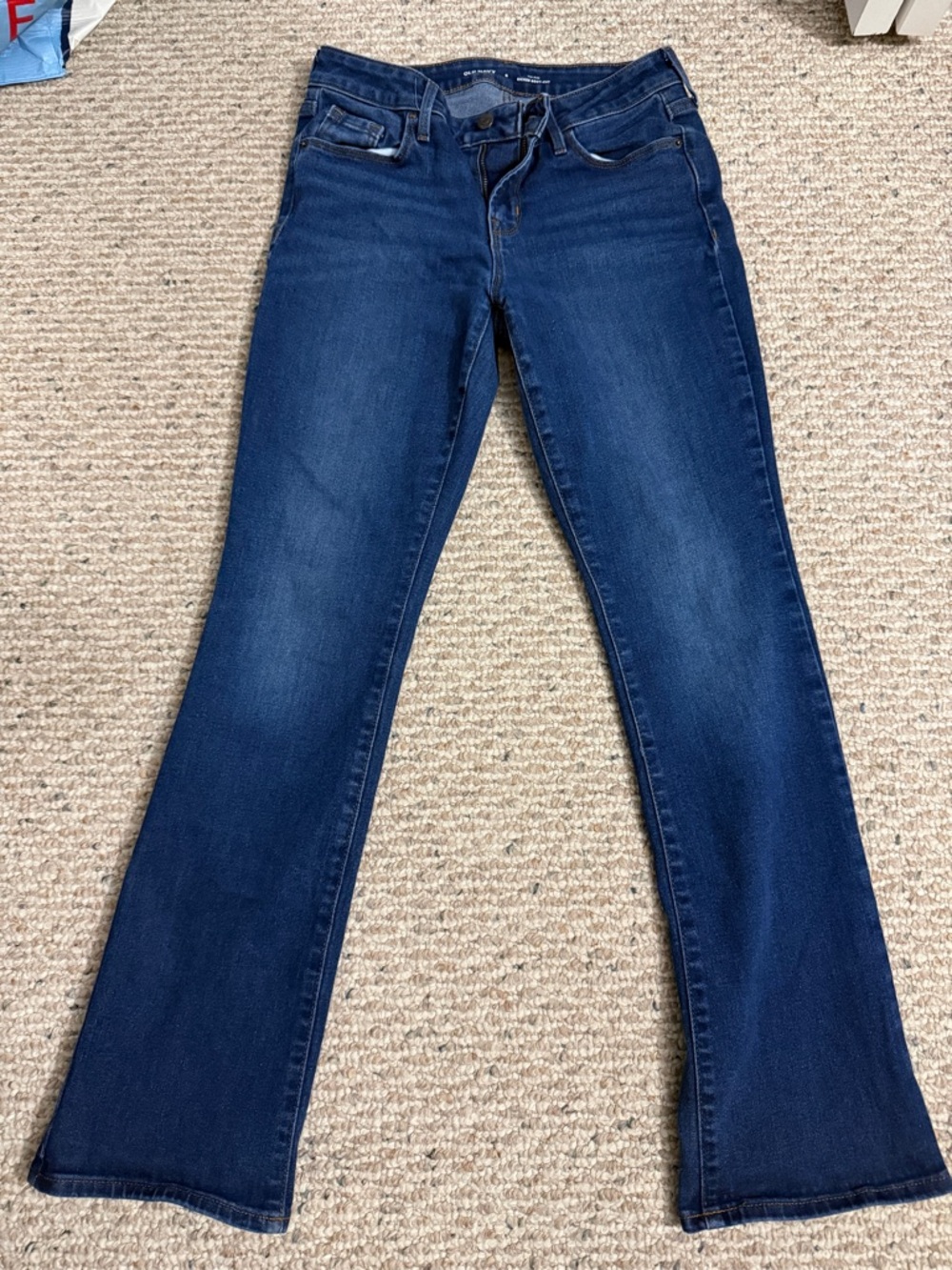 Old Navy Mid Rise Kicker Dark Blue Women's Bootcut Jeans